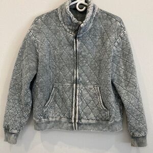 Green Gray Quilted Jacket